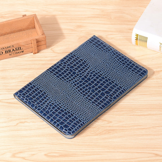 For Samsung Galaxy Tab S9 Crocodile Texture Leather Tablet Case(Blue) by bashfashion