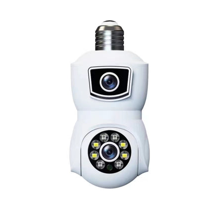 DP41 Bulb-type Dual-lens Motion Tracking Smart Camera Supports Voice Intercom(White) by bashfashion