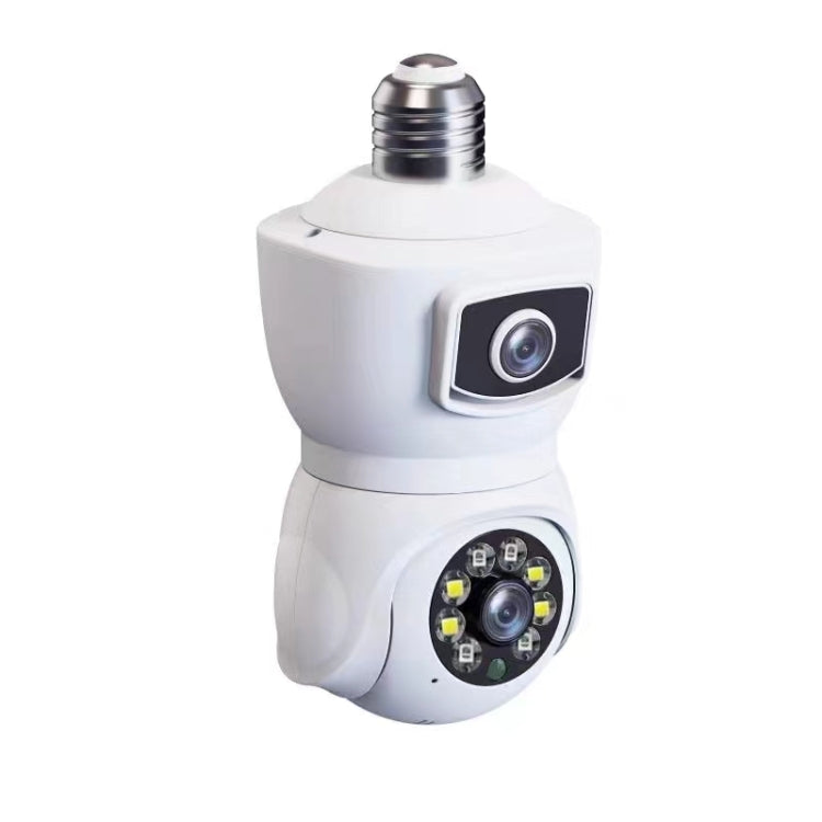 DP41 Bulb-type Dual-lens Motion Tracking Smart Camera Supports Voice Intercom(White) by bashfashion
