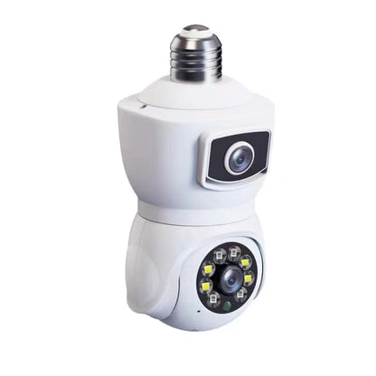 DP41 Bulb-type Dual-lens Motion Tracking Smart Camera Supports Voice Intercom(White) by bashfashion