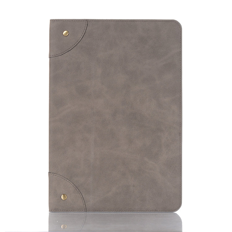 For Samsung Galaxy Tab S9 FE Retro Book Leather Tablet Case(Grey) by bashfashion