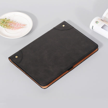 For Samsung Galaxy Tab S9 FE Retro Book Leather Tablet Case(Black) by bashfashion