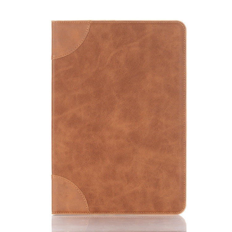 For Samsung Galaxy Tab S9 Retro Book Leather Tablet Case(Light Brown) by bashfashion