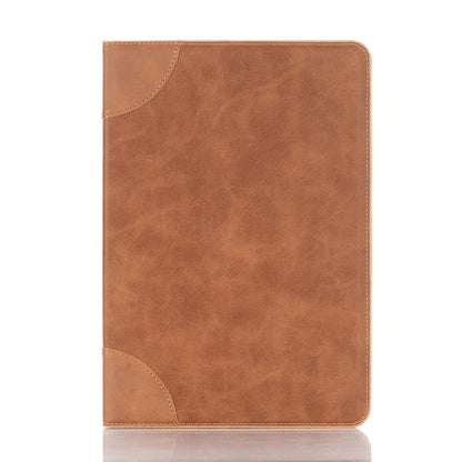 For Samsung Galaxy Tab S9 Retro Book Leather Tablet Case(Light Brown) by bashfashion