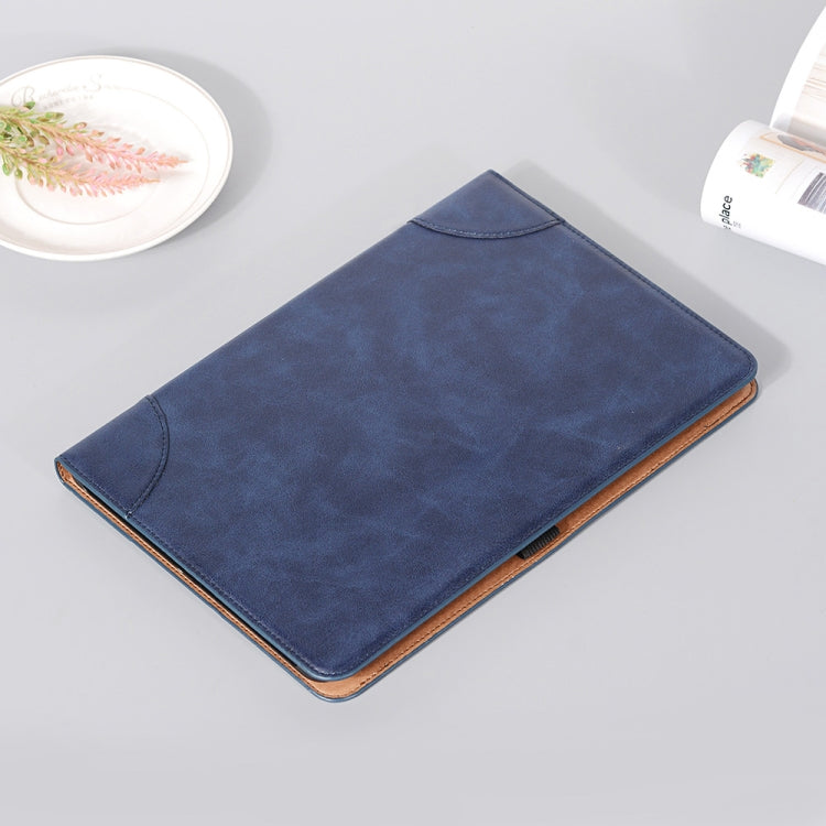 For Samsung Galaxy Tab S9 Retro Book Leather Tablet Case(Dark Blue) by bashfashion