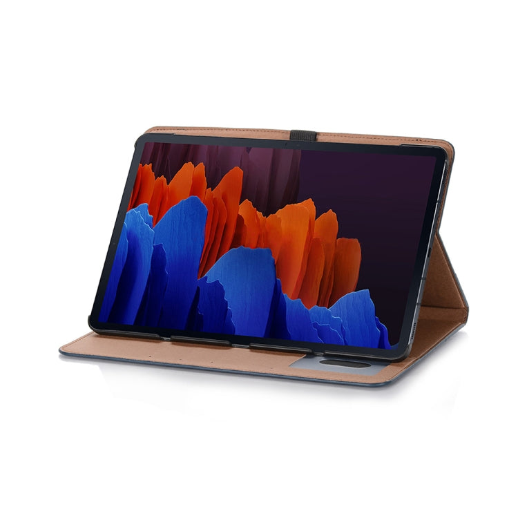For Samsung Galaxy Tab S9 Retro Book Leather Tablet Case(Dark Blue) by bashfashion