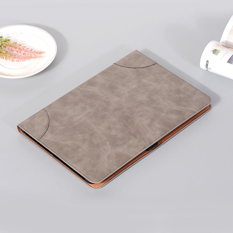 For Samsung Galaxy Tab S9 Retro Book Leather Tablet Case(Grey) by bashfashion