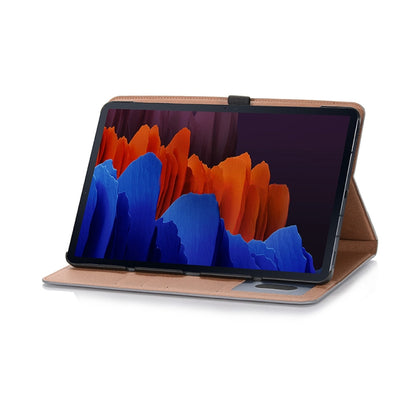 For Samsung Galaxy Tab S9 Retro Book Leather Tablet Case(Grey) by bashfashion