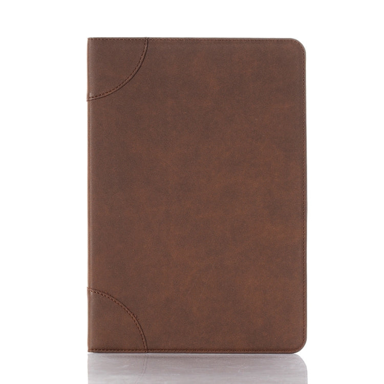 For Samsung Galaxy Tab S9 Retro Book Leather Tablet Case(Dark Brown) by bashfashion