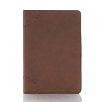 For Samsung Galaxy Tab S9 Retro Book Leather Tablet Case(Dark Brown) by bashfashion