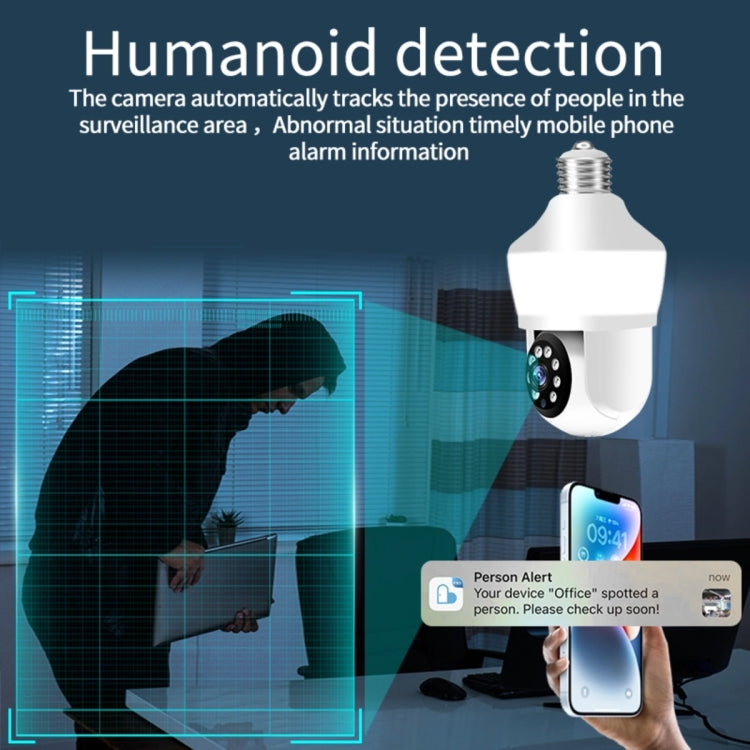 DP43 Bulb-type Motion Tracking Night Vision Smart Camera Supports Voice Intercom(White) by bashfashion