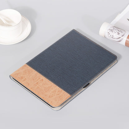For Samsung Galaxy Tab S9 Cross Texture Stitching Leather Tablet Case(Dark Blue) by bashfashion