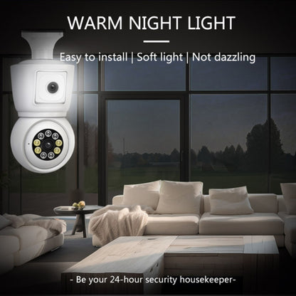 DP44 Bulb-type Motion Tracking Night Vision Smart Camera Supports Voice Intercom(White)