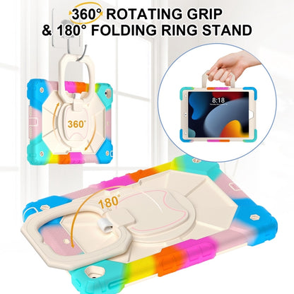 For iPad 10.2 2021 / 2020 / 2019 Contrast Color Robot Silicone Hybrid PC Tablet Case(Colorful Blue) by bashfashion