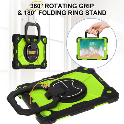 For iPad Air / Air 2 / 9.7 2018/2017 Contrast Color Robot Silicone Hybrid PC Tablet Case(Black Yellow Green) by bashfashion