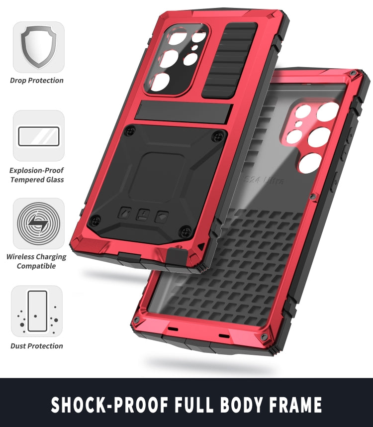 For Samsung Galaxy S24 Ultra 5G R-JUST Life Waterproof Dustproof Shockproof Phone Case(Red) by R-JUST