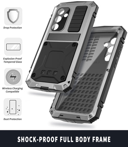 For Samsung Galaxy S24+ 5G R-JUST Life Waterproof Dustproof Shockproof Phone Case(Silver) by R-JUST