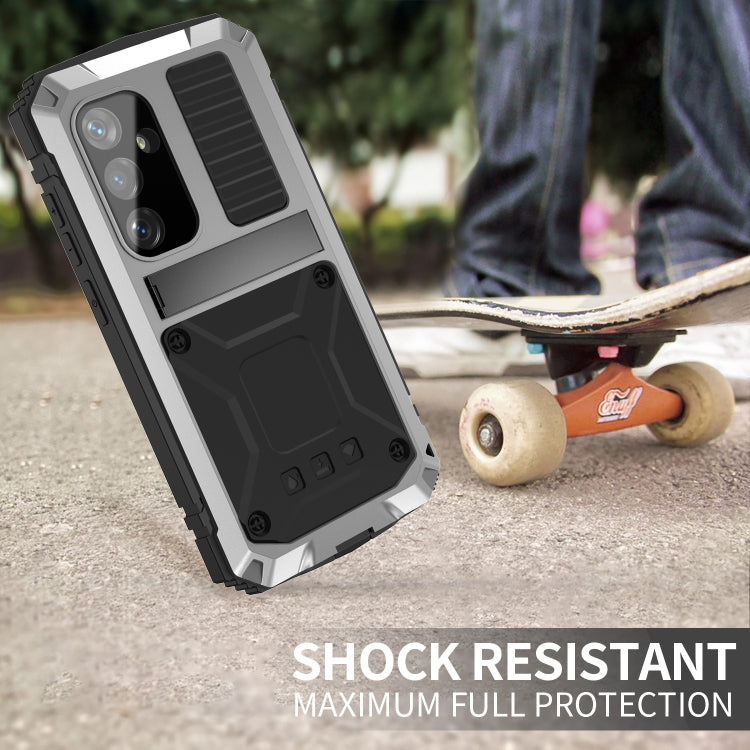 For Samsung Galaxy S24+ 5G R-JUST Life Waterproof Dustproof Shockproof Phone Case(Silver) by R-JUST