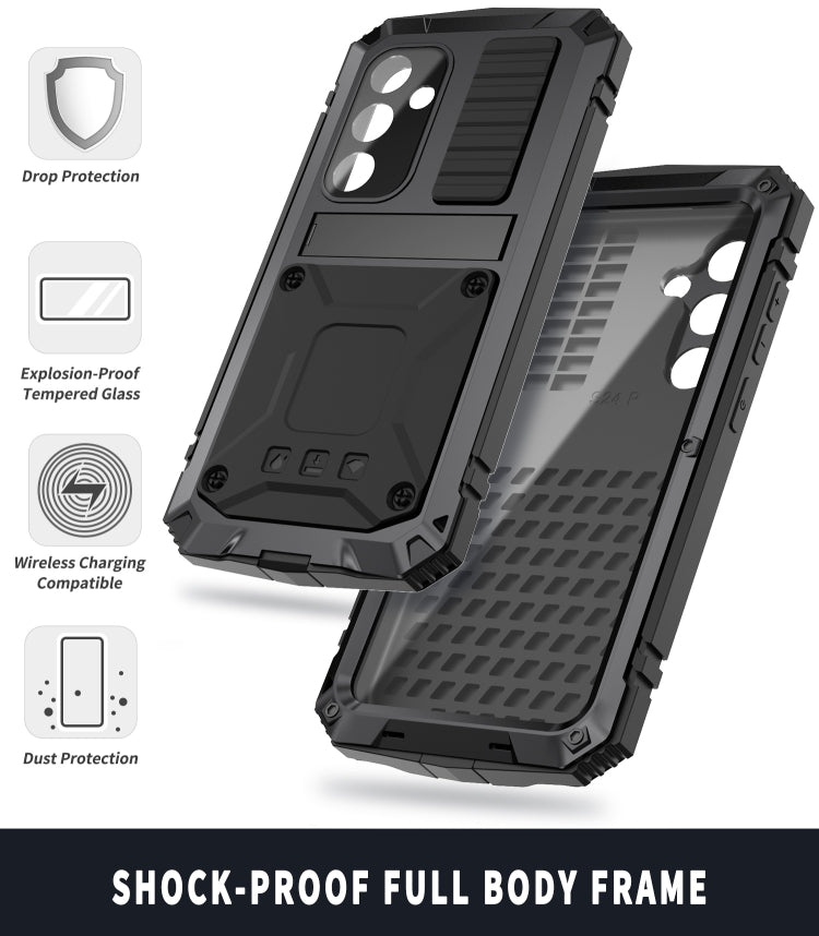 For Samsung Galaxy S24 5G R-JUST Life Waterproof Dustproof Shockproof Phone Case(Black) by R-JUST