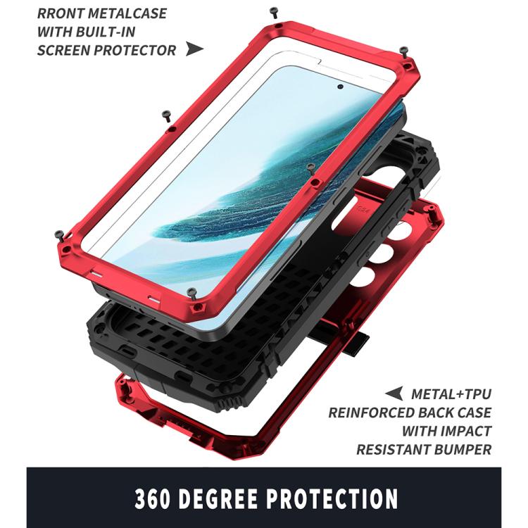 For Samsung Galaxy S25+ 5G R-JUST Life Waterproof Dustproof Shockproof Phone Case(Red) by R-JUST