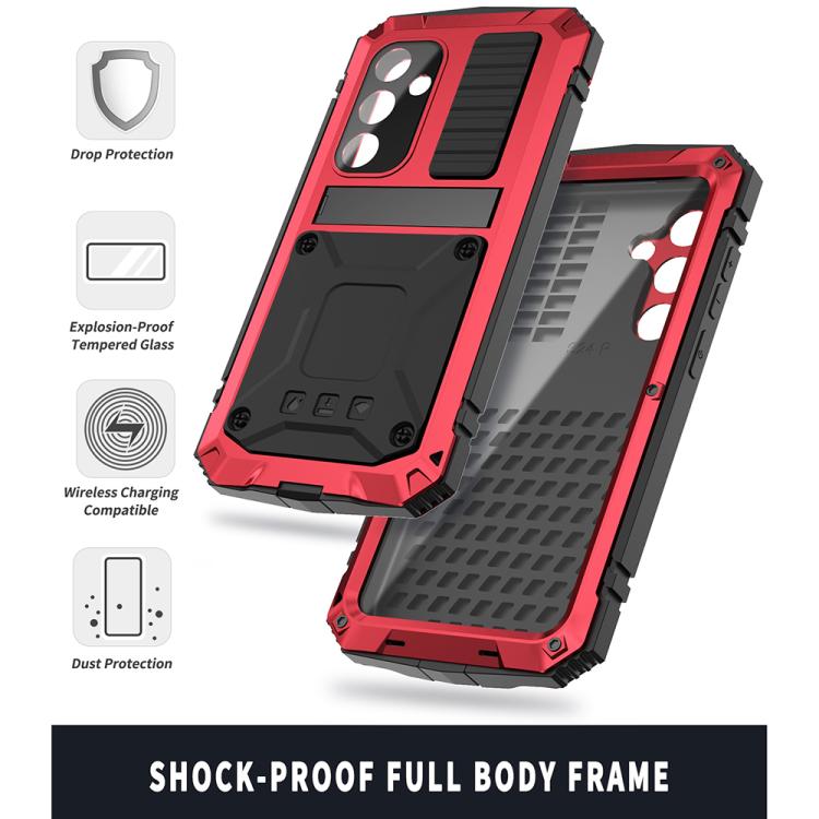 For Samsung Galaxy S25+ 5G R-JUST Life Waterproof Dustproof Shockproof Phone Case(Red) by R-JUST
