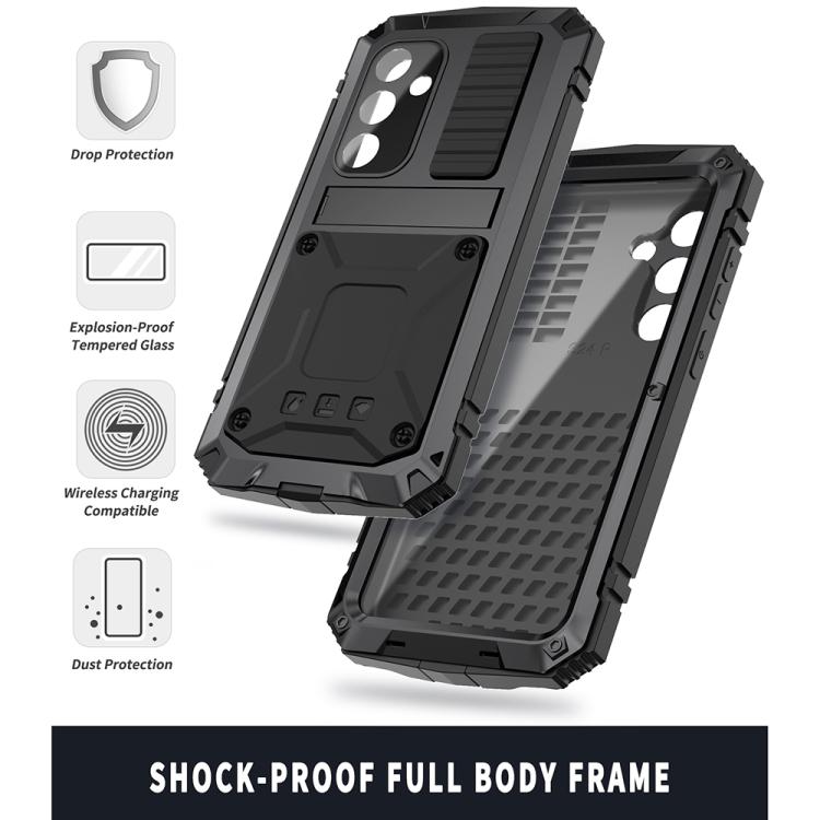 For Samsung Galaxy S25 5G R-JUST Life Waterproof Dustproof Shockproof Phone Case(Black) by R-JUST