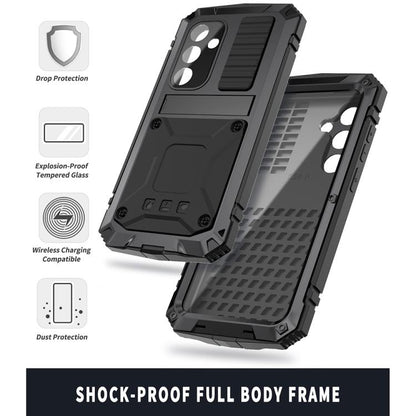For Samsung Galaxy S25 5G R-JUST Life Waterproof Dustproof Shockproof Phone Case(Black) by R-JUST