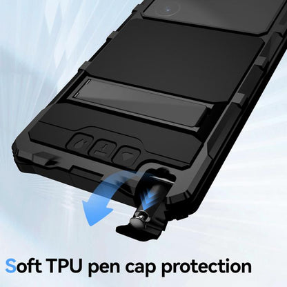 For Samsung Galaxy S25 Ultra 5G R-JUST Life Waterproof Dustproof Shockproof Holder Phone Case(Black) by R-JUST