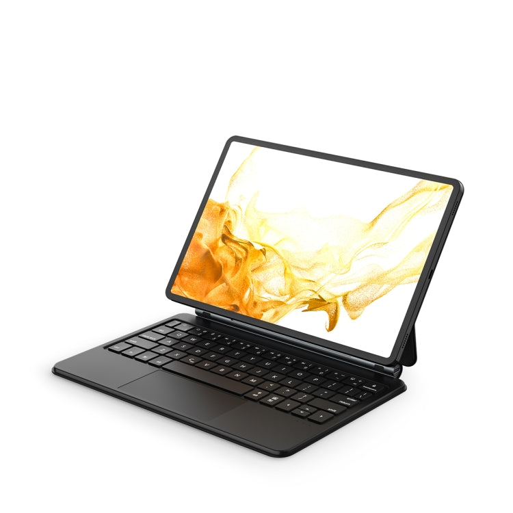 For Samsung Galaxy Tab S9 FE/S9/S8 M11P-B-S9 Magnetic Bluetooth Keyboard Leather Tablet Case(Black) by bashfashion