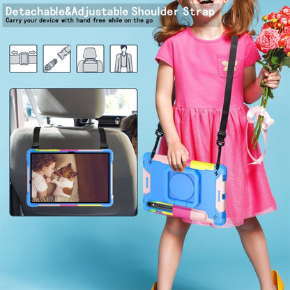 For Samsung Galaxy Tab S9 FE / S9 Handle Robot Silicone Hybrid PC Tablet Case(Camouflage Blue) by bashfashion