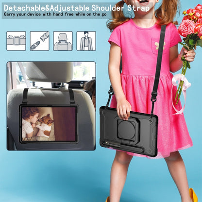 For Samsung Galaxy Tab S9 FE / S9 Handle Robot Silicone Hybrid PC Tablet Case(Black) by bashfashion