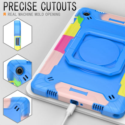 For Samsung Galaxy Tab A9+ Handle Robot Silicone Hybrid PC Tablet Case(Camouflage Blue) by bashfashion