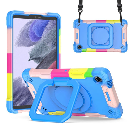 For Samsung Galaxy Tab A9 Handle Robot Silicone Hybrid PC Tablet Case(Camouflage Blue) by bashfashion