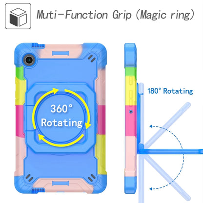 For Samsung Galaxy Tab A9 Handle Robot Silicone Hybrid PC Tablet Case(Camouflage Blue) by bashfashion