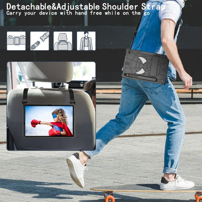 For Samsung Galaxy Tab S9 FE / S9 Fold-Holder Spider Silicone Hybrid PC Tablet Case(Black) by bashfashion