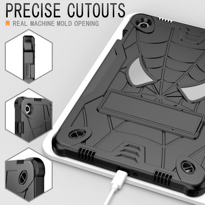 For Samsung Galaxy Tab A9+ Fold-Holder Spider Silicone Hybrid PC Tablet Case(Black) by bashfashion