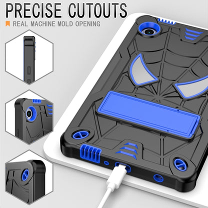 For Samsung Galaxy Tab A9 Fold-Holder Spider Silicone Hybrid PC Tablet Case(Back Blue) by bashfashion