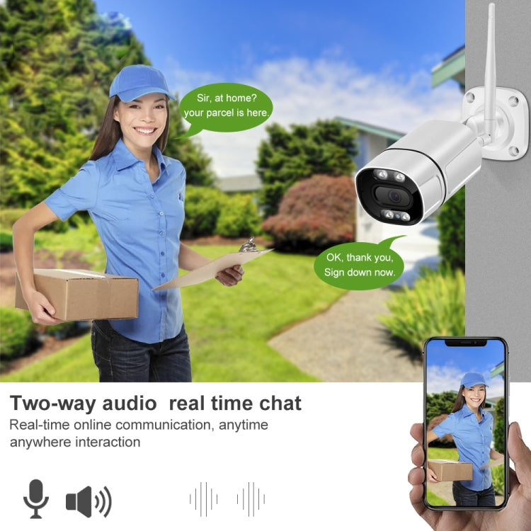 Q39 Motion Tracking Night Vision Smart Camera Supports Voice Intercom, Plug Type:EU Plug(White) by bashfashion