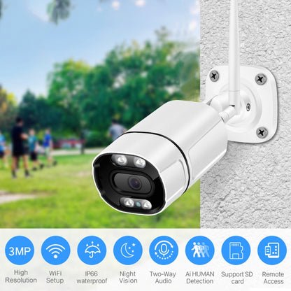 Q39 Motion Tracking Night Vision Smart Camera Supports Voice Intercom, Plug Type:UK Plug(White) by bashfashion