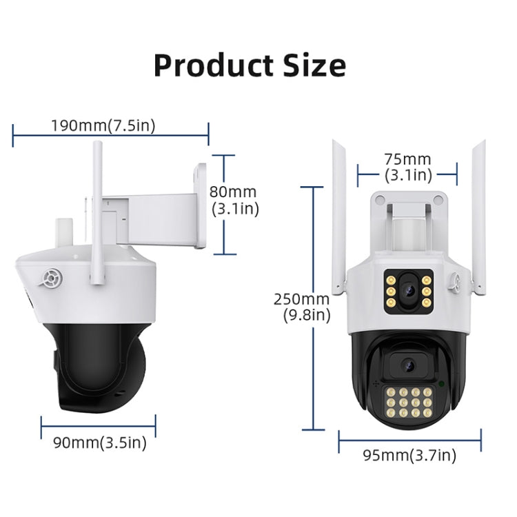 QX86 Motion Tracking Night Vision Smart Camera Supports Voice Intercom, Plug Type:US Plug(White) by bashfashion