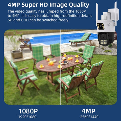 QX86 Motion Tracking Night Vision Smart Camera Supports Voice Intercom, Plug Type:US Plug(White) by bashfashion