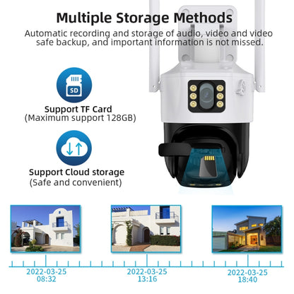 QX86 Motion Tracking Night Vision Smart Camera Supports Voice Intercom, Plug Type:US Plug(White) by bashfashion