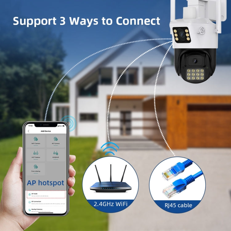 QX86 Motion Tracking Night Vision Smart Camera Supports Voice Intercom, Plug Type:EU Plug(White) by bashfashion