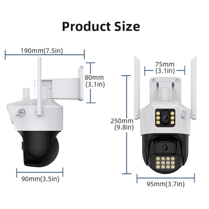 QX86 Motion Tracking Night Vision Smart Camera Supports Voice Intercom, Plug Type:EU Plug(White) by bashfashion
