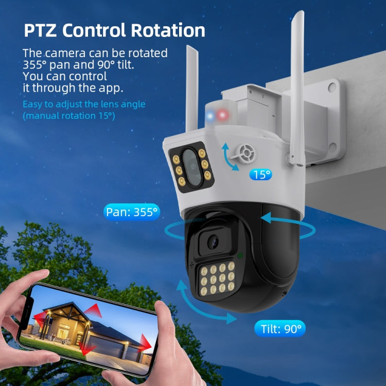 QX86 Motion Tracking Night Vision Smart Camera Supports Voice Intercom, Plug Type:EU Plug(White) by bashfashion