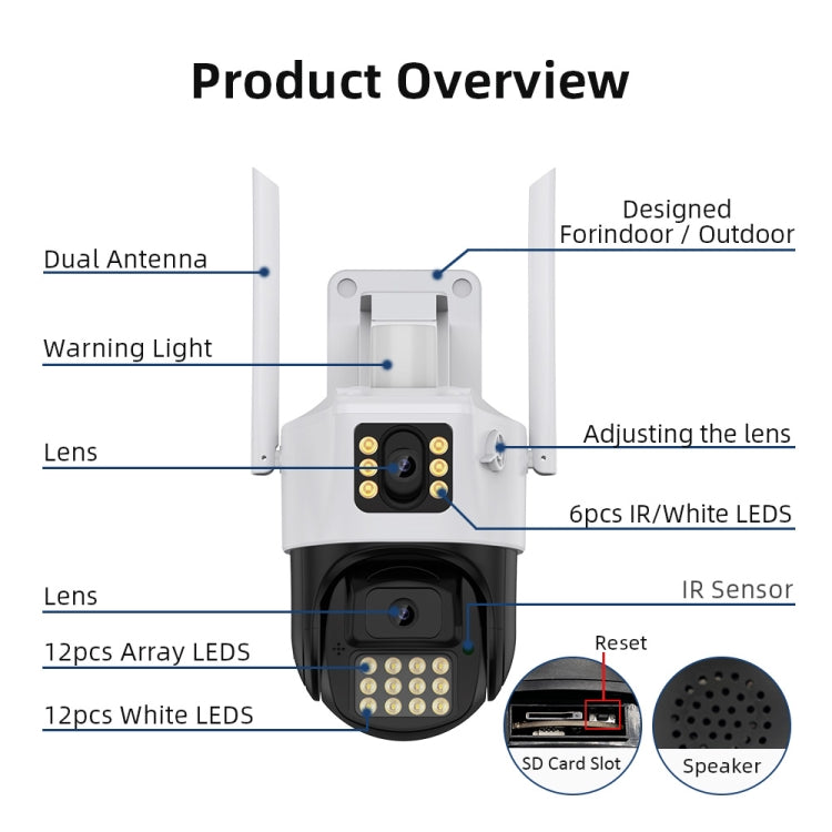 QX86 Motion Tracking Night Vision Smart Camera Supports Voice Intercom, Plug Type:UK Plug(White) by bashfashion