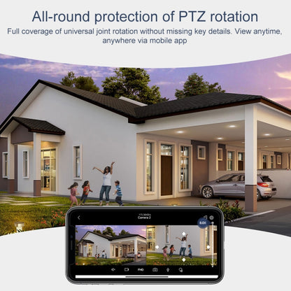 QX103 Humanoid Recognition AI Alarm WiFi Dome Dual IP Camera(AU Plug) by bashfashion