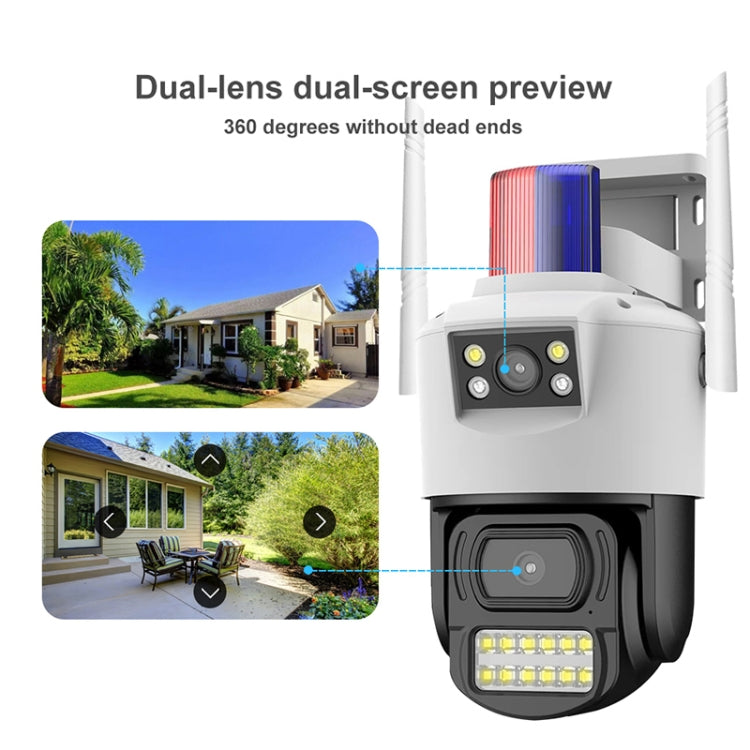 QX105 2MP Outdoor Waterproof WiFi Dual Lens Surveillance Camera(AU Plug) by bashfashion