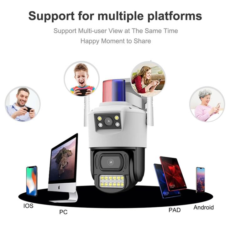 QX105 2MP Outdoor Waterproof WiFi Dual Lens Surveillance Camera(AU Plug) by bashfashion