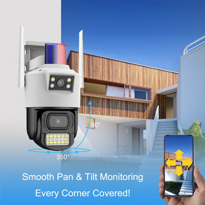 QX105 2MP Outdoor Waterproof WiFi Dual Lens Surveillance Camera(AU Plug) by bashfashion